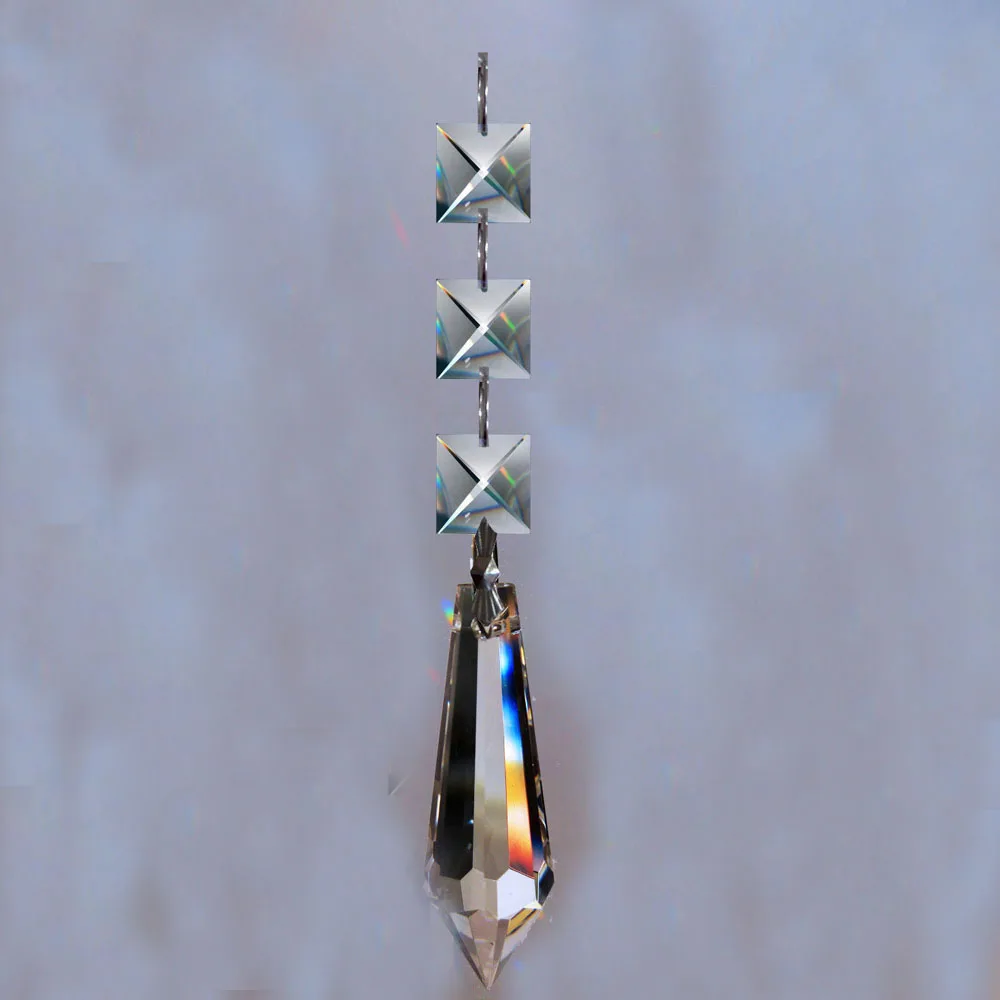 Crystal Sun Catcher Chandelier Crystal Drops 25pcs Crystal Glass Lamp Prisms K9 Glass Pendants DIY