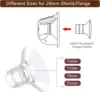 Flange Inserts 13/15/17/19/21mm,Compatible with S9/S10/S12 etc 24mm Wearable Breast Pump,Breast Pump Flange Insert 2