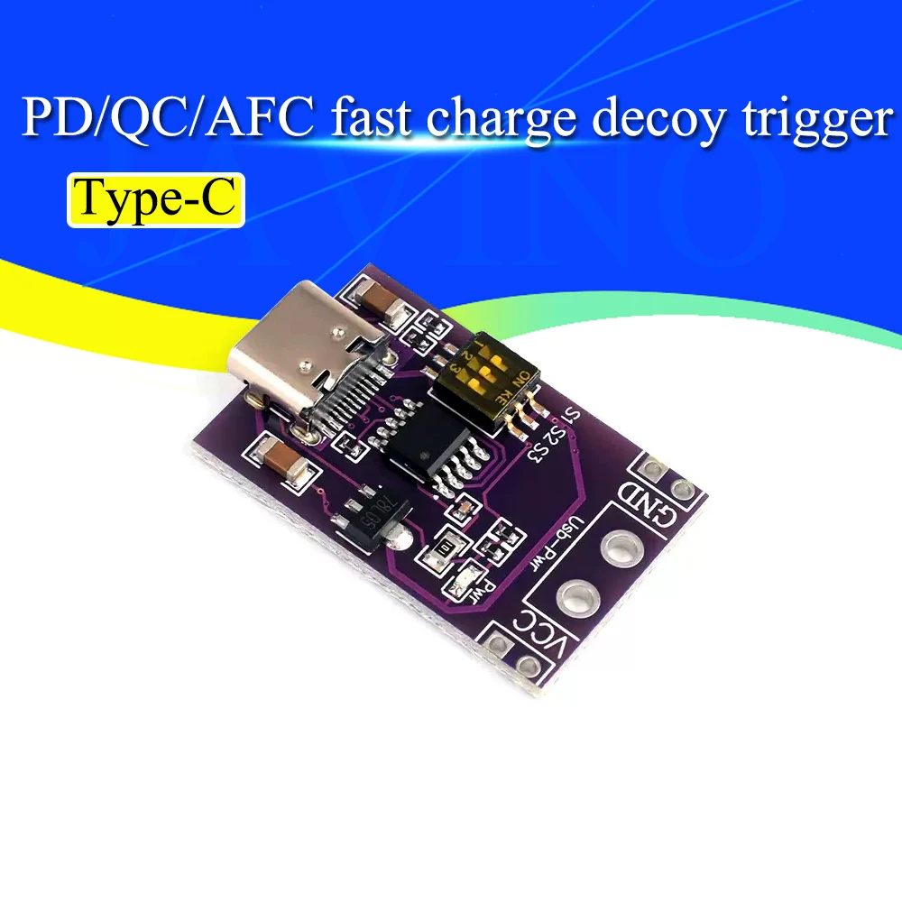 PD QC AFC 고속 충전 미끼 트리거 지원, 고정 전압 출력, 5V, 9V, 12V, 15V, 20V