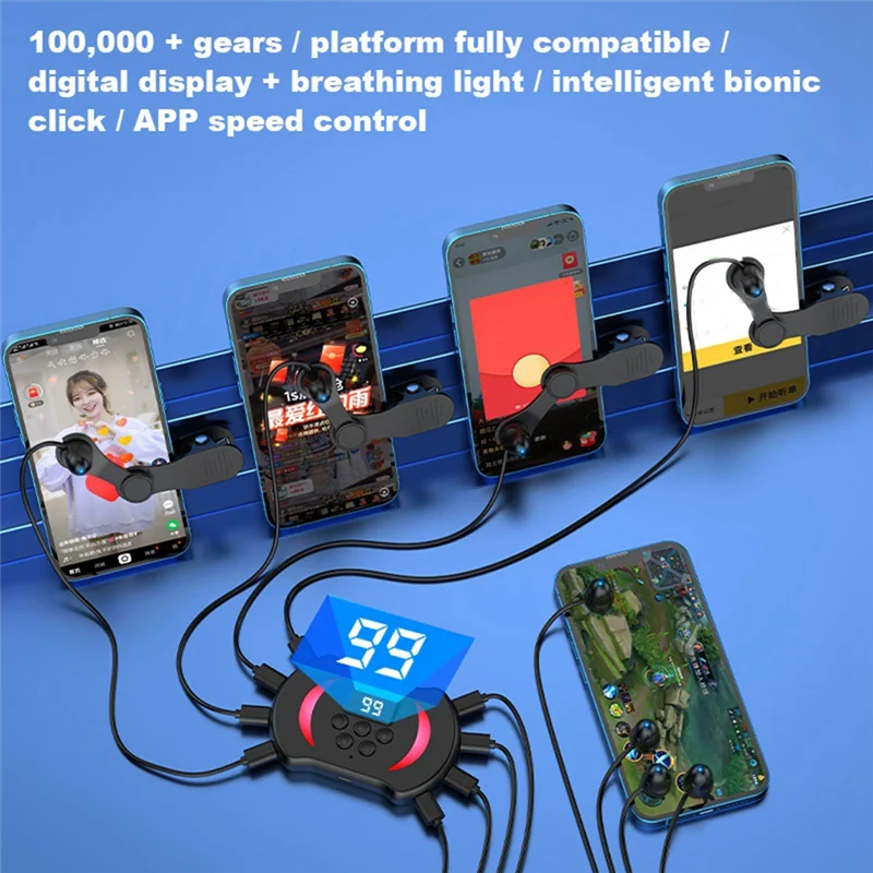 A96E-App Control Bluetooth Mobile Phone Screen Auto Clicker Simulation Finger Clicker Screen Auto Presser