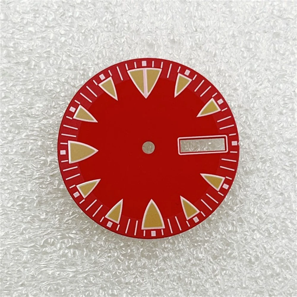 Watch Dial 28.5mm NH36 NH36A Movement Modified Part Green Luminous Mechanical Watch Face Accessories