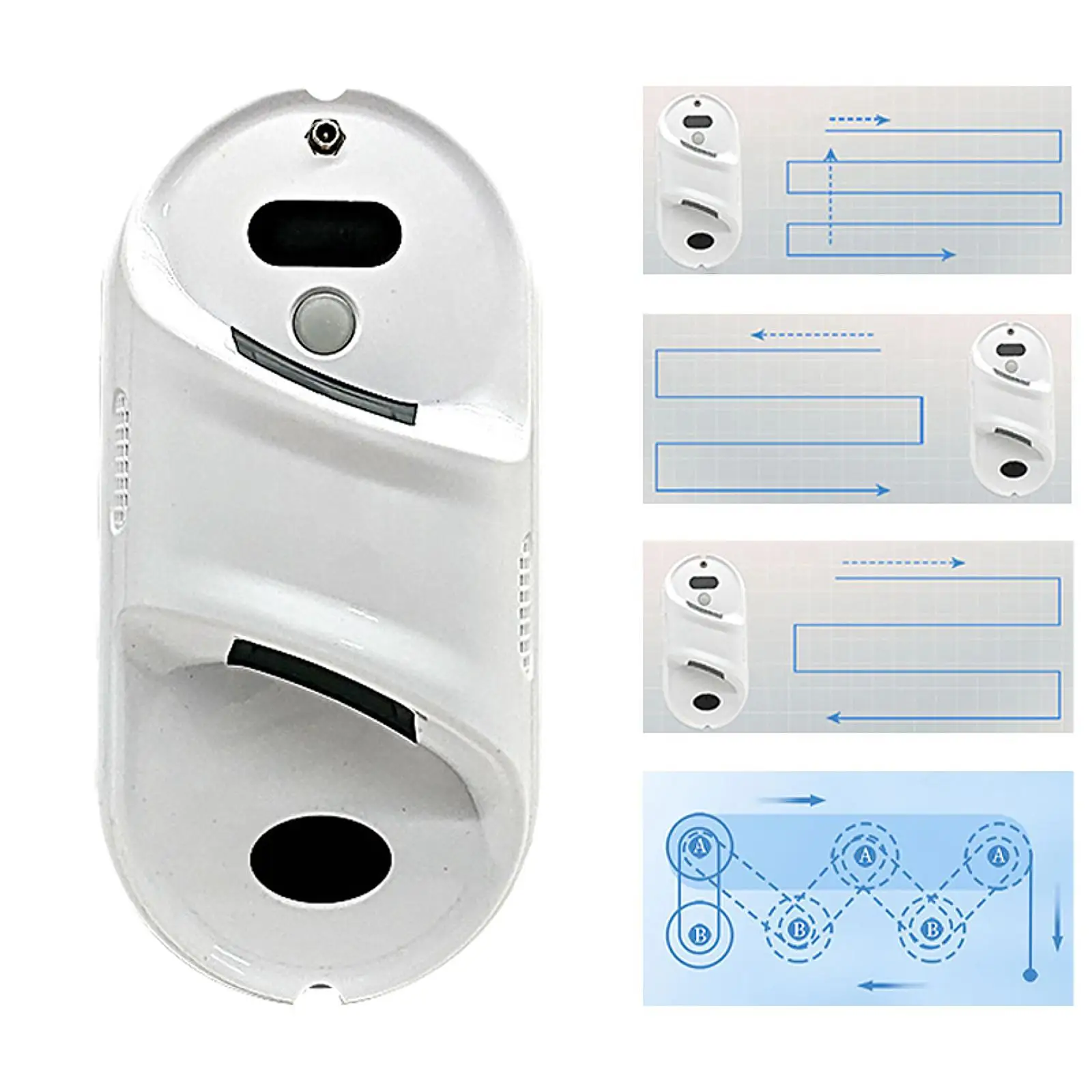 Window Cleaning Robot Device Smart Window Washer with Water Spray with Paths Planning Tiles for Glass Doors Tiles High EU Plug