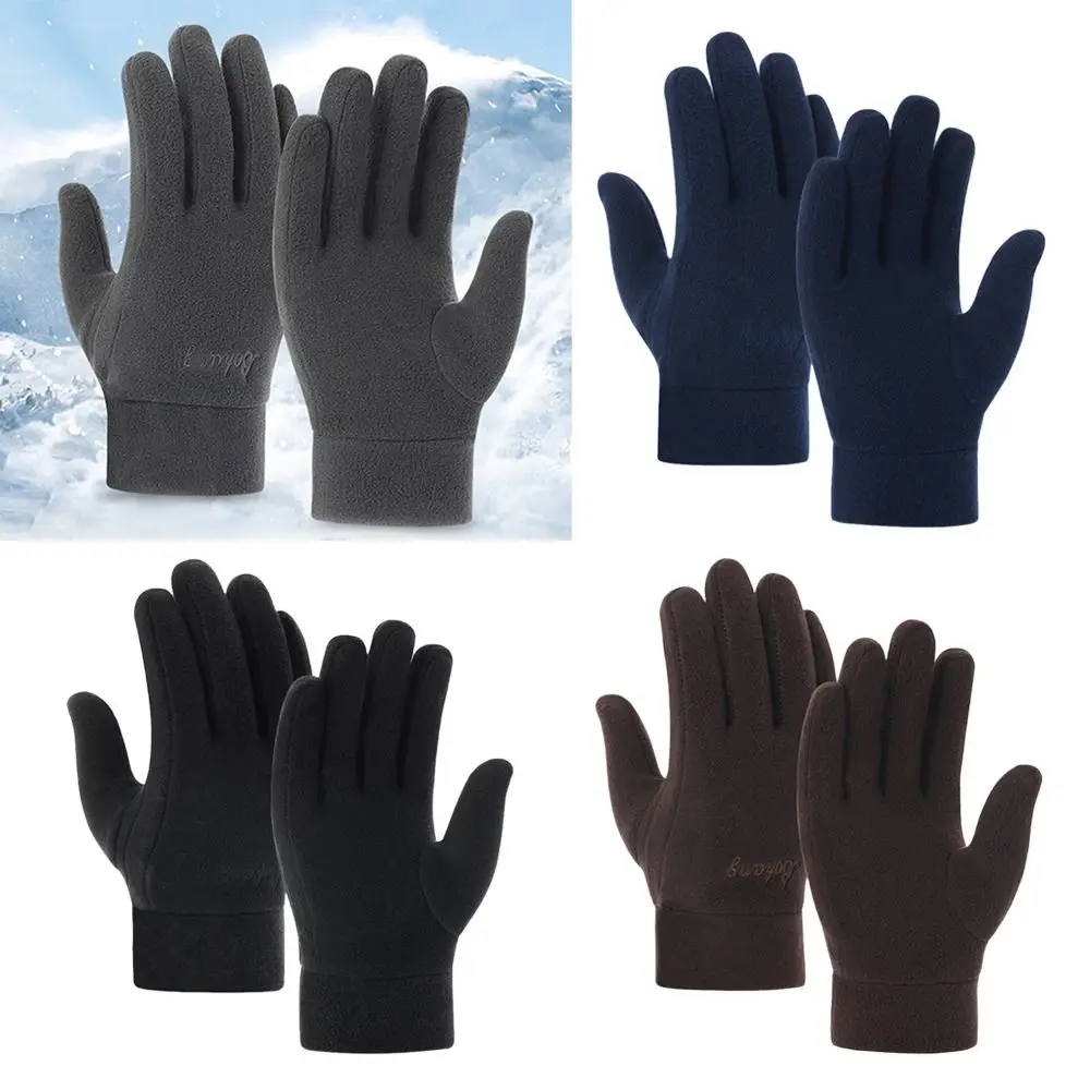 

New Fashion Outdoor Sport Fleece Full Finger Mittens Women Gloves Thick Plush Furry Warm Mitts