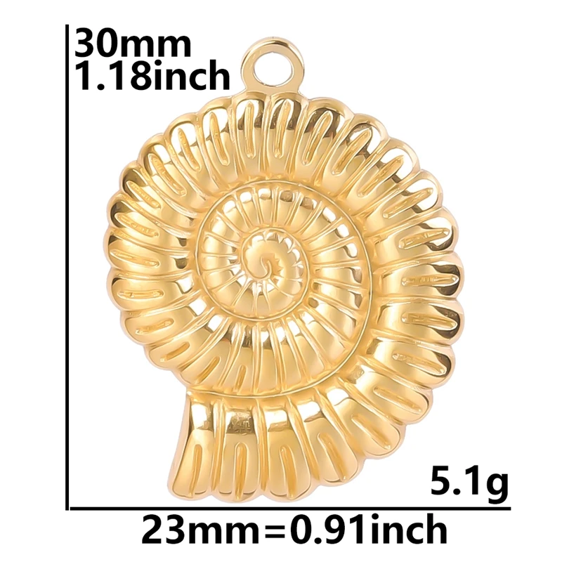 6 Stück echt vergoldet Ozean Tier Schildkröte Muschel Seestern Diy Charms für Schmuckherstellung Bulk Edelstahl Charm Anhänger – Detail 26