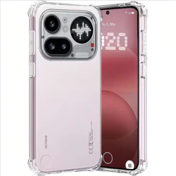 Custodia per telefono trasparente antiurto con protezione ai quattro angoli e retro in TPU morbido