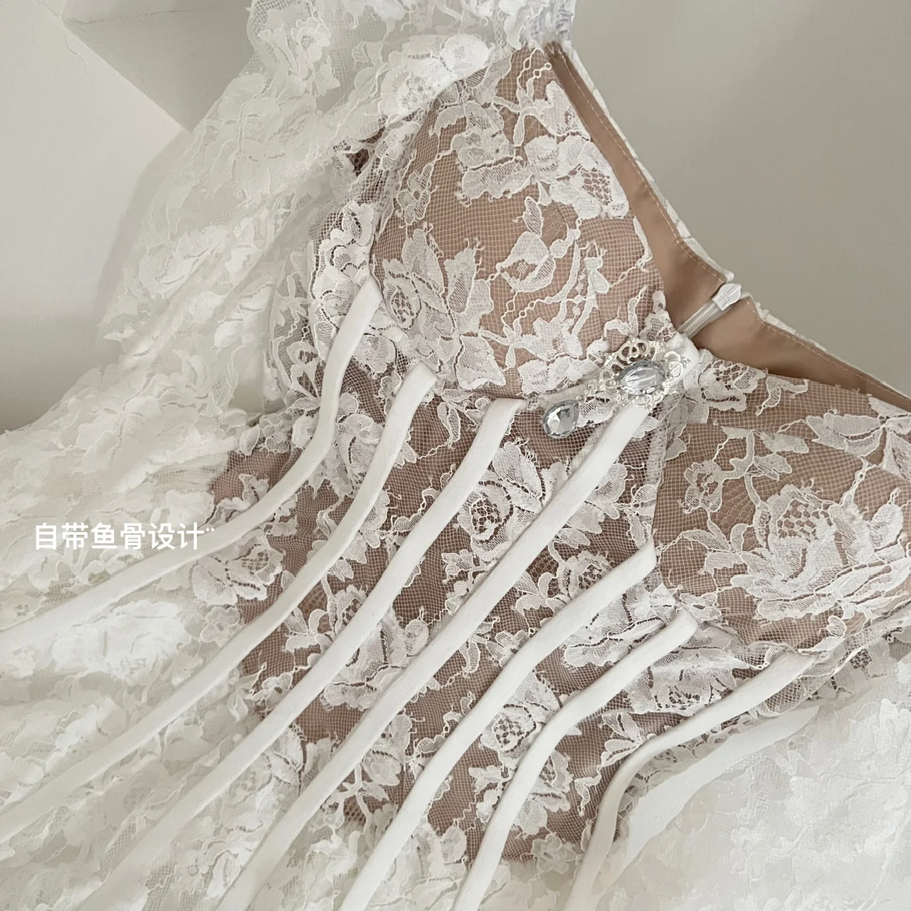 open lace back dress White mini dress boho party dress authentic vintage 70s sheer lace dress