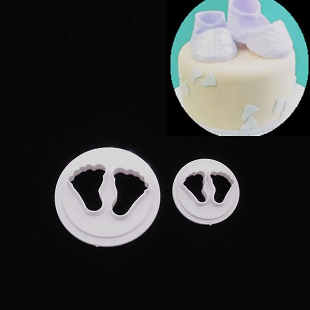 3D DIY Baby Feet Cookie Mould 2pcs