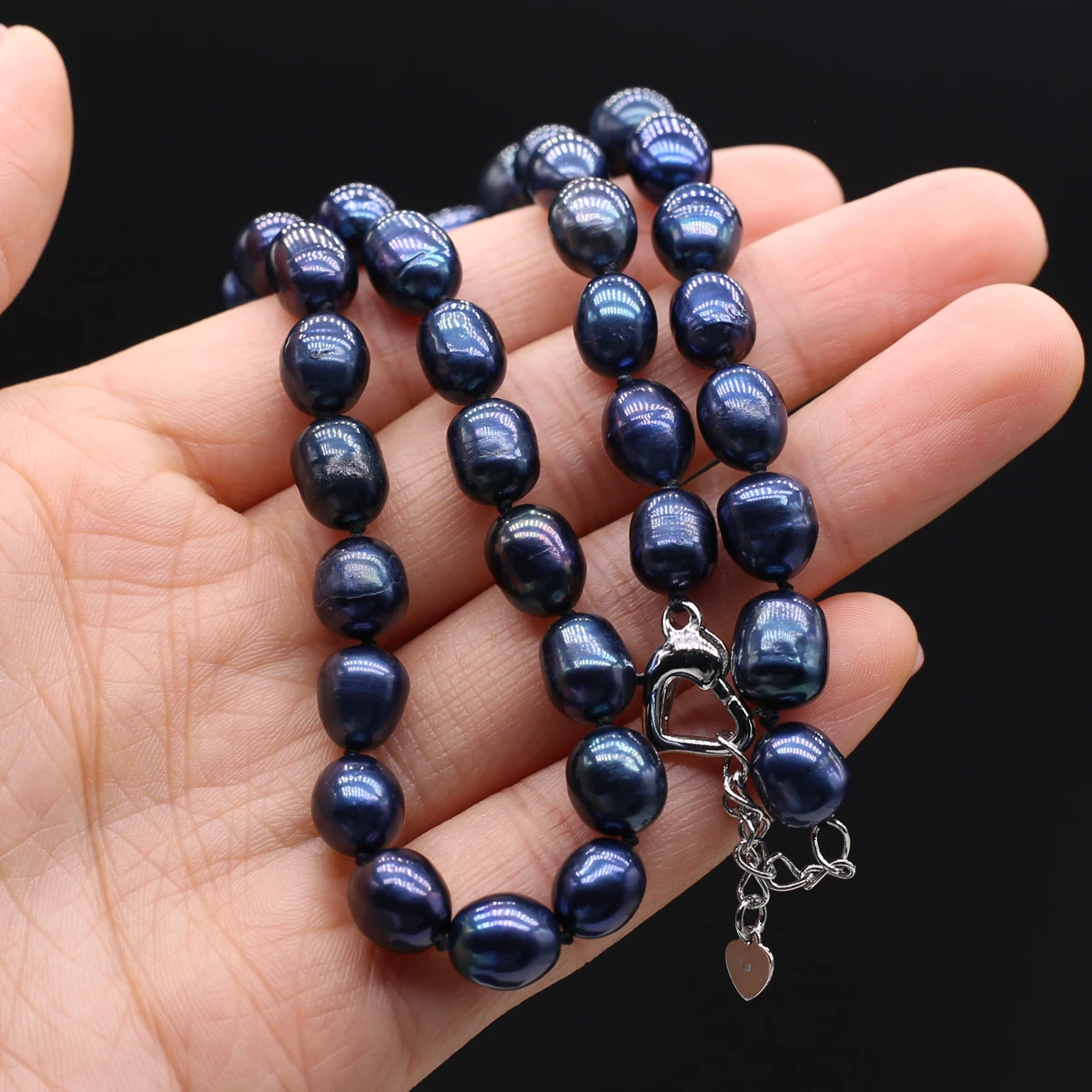 8-9mm 1Set Natural Freshwater Pearl Necklace Bracelet Baroque Round Pearls Beaded Beads For Jewelry Earrings Necklaces For Women