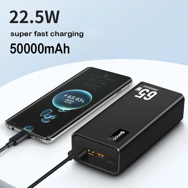 50000 MAh Power Bank: 22.5W Batterie Externe à Chargement Rapide Avec