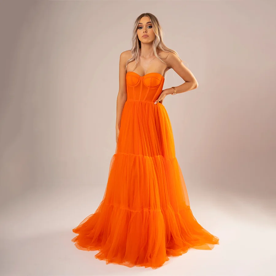 

Новый стиль, милый корсет, дизайнерское ТРАПЕЦИЕВИДНОЕ ПЛАТЬЕ, Тюлевое длинное платье на шнуровке с открытой спиной, на заказ, платье для выпускного вечера