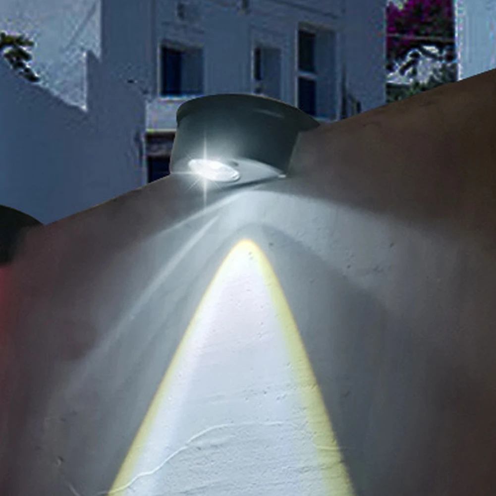 태양열 원형 장식 램프, 방수 야외 발코니 램프, 계단 울타리 파티오용 통로 조명 램프, 4 개