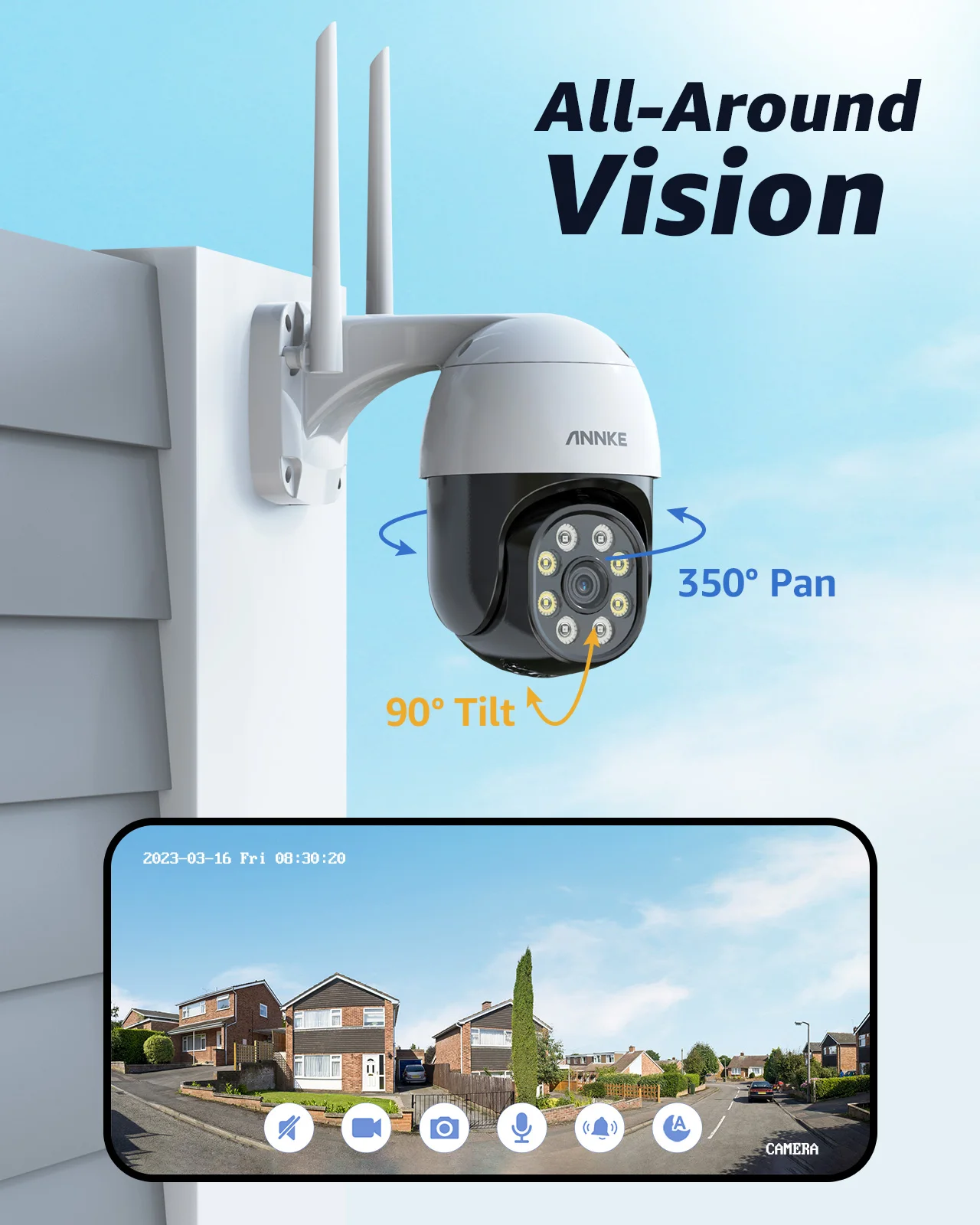 Poe Annke Hd Smart Wireless Pt Camera ANNKE 3K 5MP PoE Security IP
