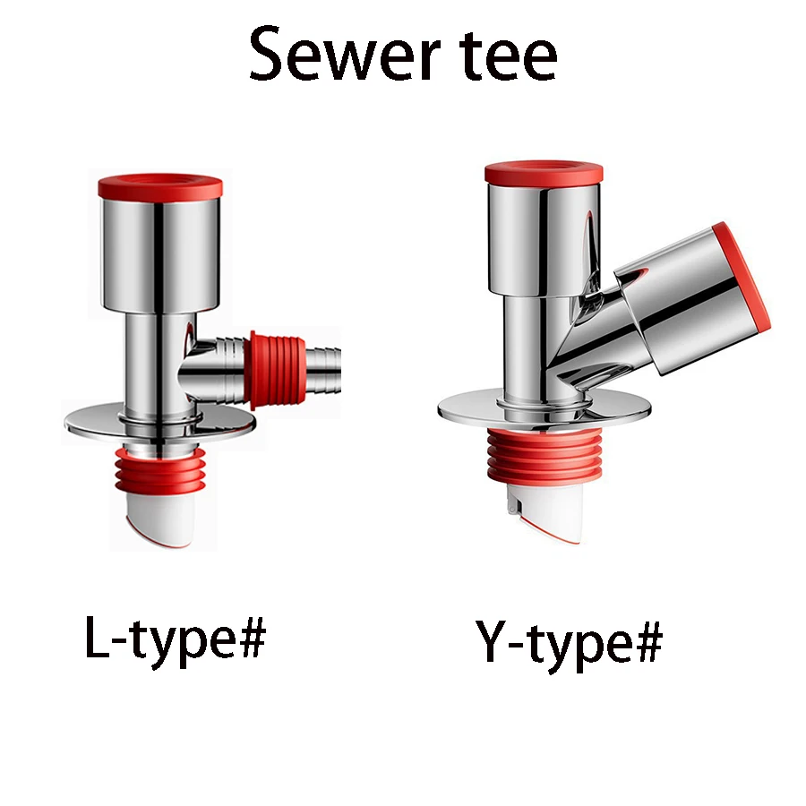 L/Y type drain tee joint washing machine drain pipe distributor anti odor and anti overflow floor joint 1pc drain pipe adapter