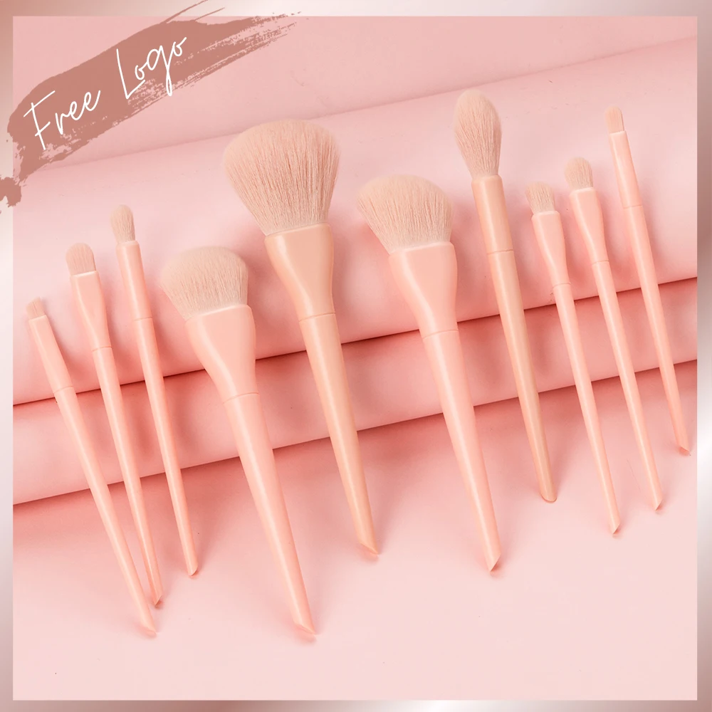 10 Piece High Quality Make Your Own Logo Makeup Brush Set Manufacturer