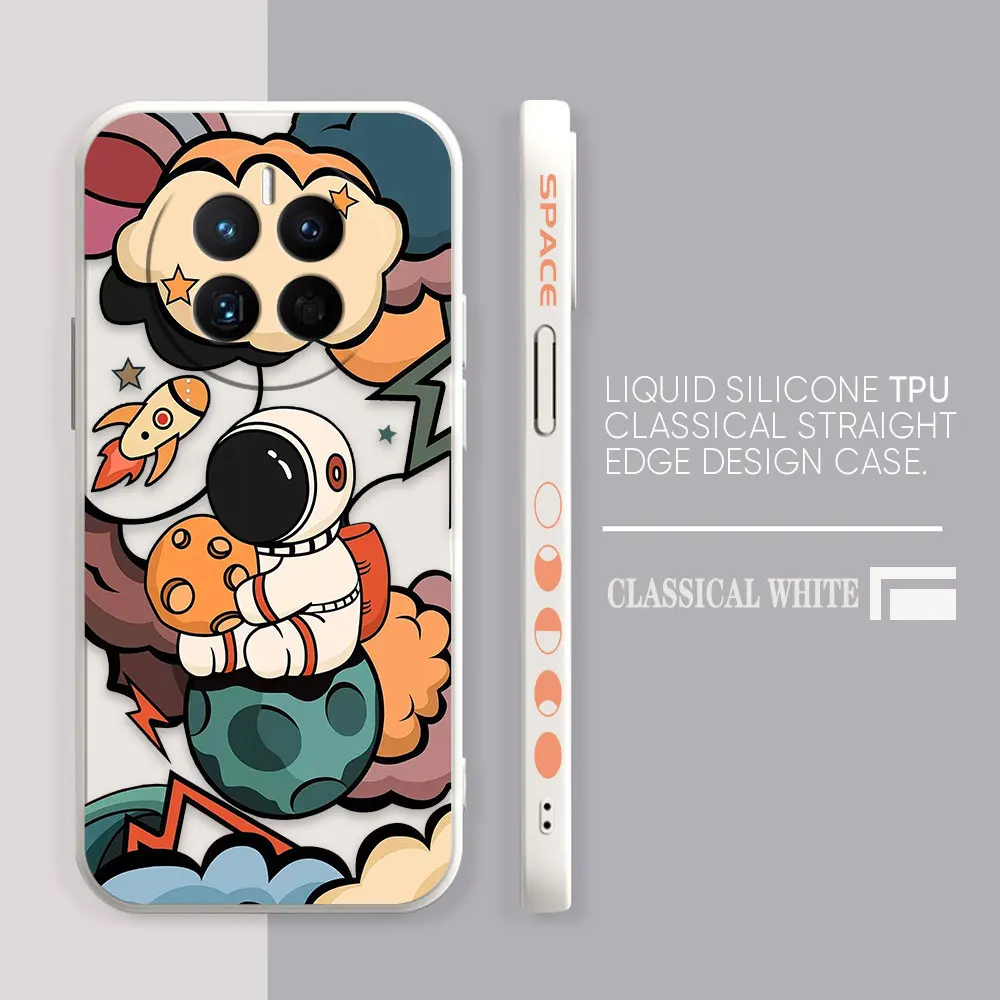 thumbnail image 1 of Phone Case For Huawei MATE 10 20 20X 30 40 50 P20 P30 P40 P50 PRO PLUS Case Cover Funda Cqoue Shell Capa Cartoon Space Astronaut, 1 of 5