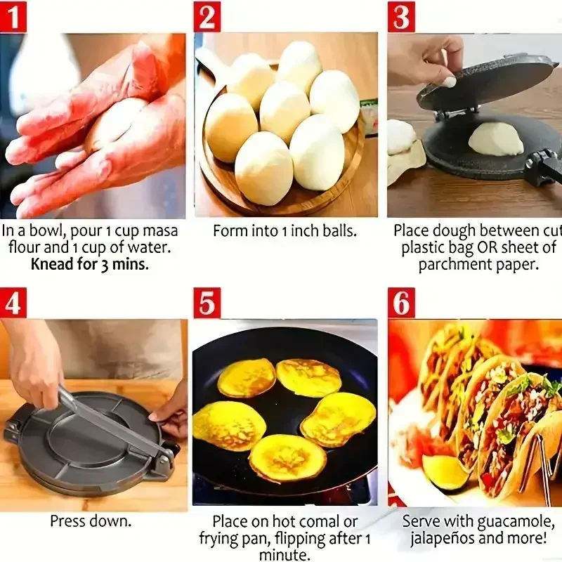 16/20 Cm Aluminum Alloy Cake Press DIY Tortilla Press Manual Tortilla Dough Pressing Tool Pancake Dumpling Wrapper