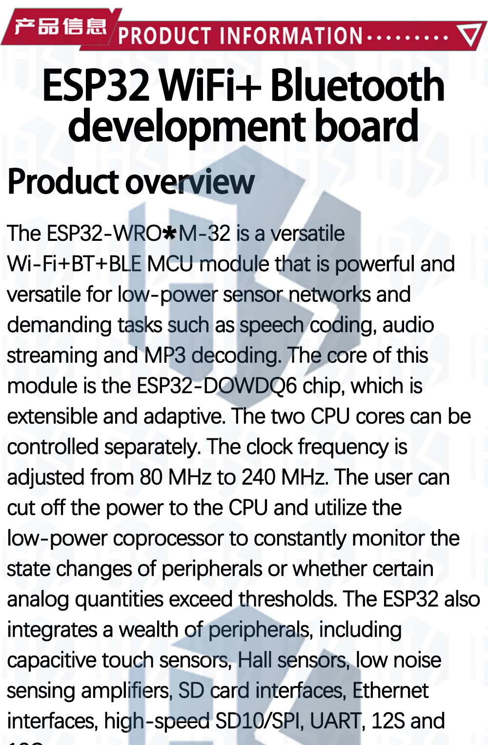ESP32 ESP-32 ESP32S ESP-32S CP2102 Drahtlose WiFi Bluetooth Entwicklung Bord Micro USB Dual Core Power Verstärker Filter Modul – Detail 2