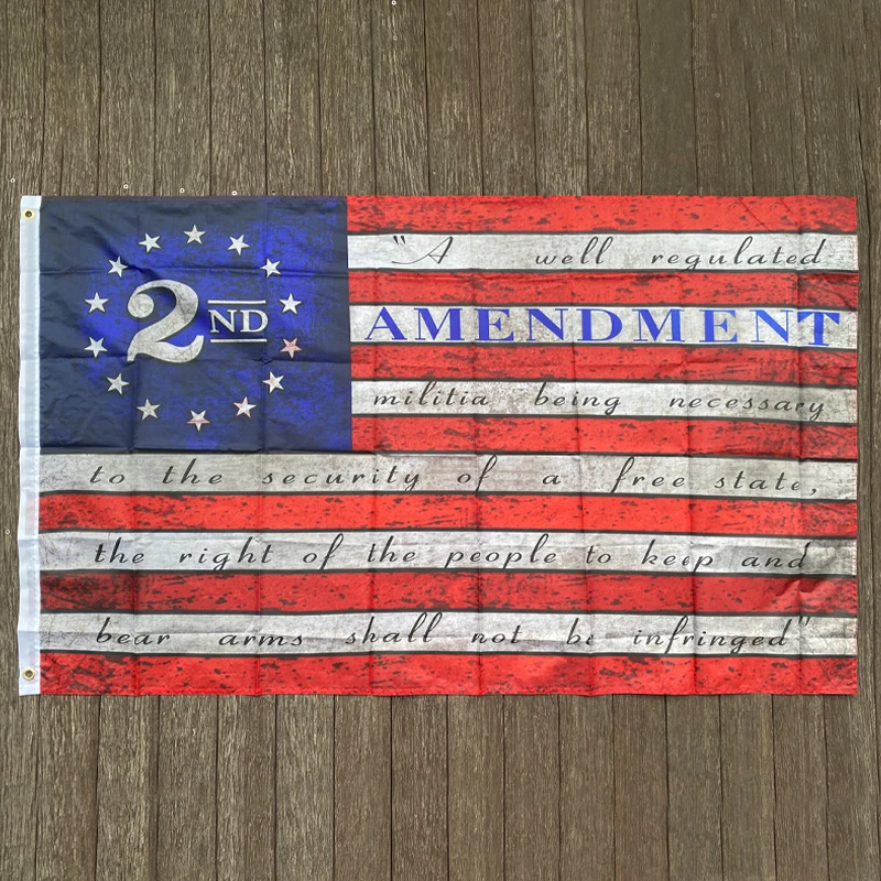 

xvggdg 3 By 5 Foot Flag BENFACTORY StoreTin Sign Patriotic Well Defend 2nd Amendment Vintage American Flag