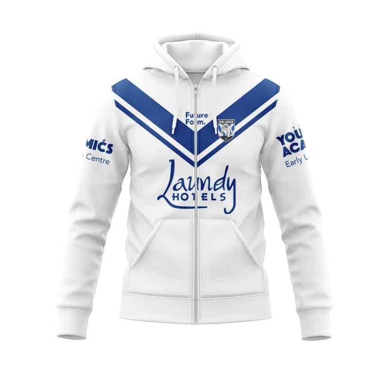 Zip Hoodie Canterbury Bankstown Bulldogs Warm Up Jersey (name and number )