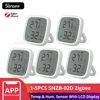 1-5PCS SONOFF SNZB-02D Zigbee Temperature Humidity Sensor With LCD Display Smart Home Monitoring Module for Alexa Google Home 1