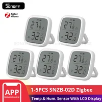 1-5PCS SONOFF SNZB-02D Zigbee Temperature Humidity Sensor With LCD Display Smart Home Monitoring Module for Alexa Google Home 1
