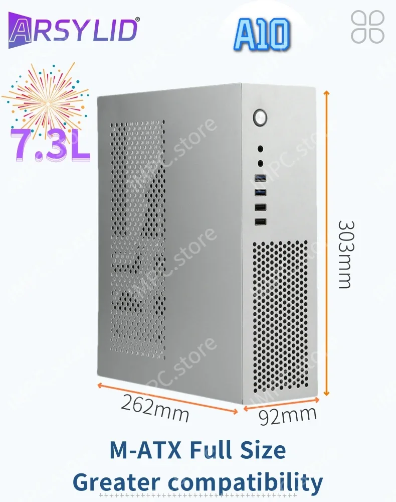 Slim Matx Form Factor Case Upright/ Horizontal Micro ATX Mini-ITX