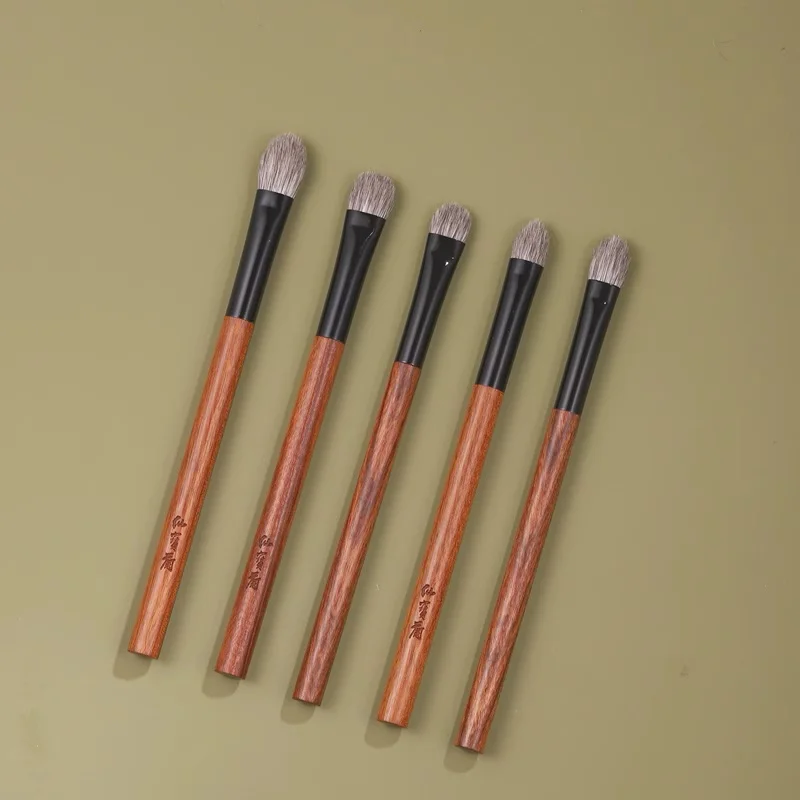 Professional Handmade Makeup Brushes 1PC Blended Goat Hair Eye Shadow Brush African Rosewood Handle Make Up Brush 2