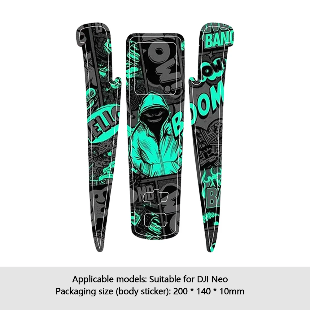 for Dji Neo Pvc Stickers Colorful Decorative Sticker Combo Protective Film Anti-Scratch Cool Skin for Dji Rc N3 Accessoriess