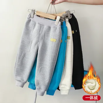 Girl Student Loose Sports Pants Children Sweatpants for Boys Girls Autumn Winter Thick Casual Pants Kawaii Letter Kids Trousers 1