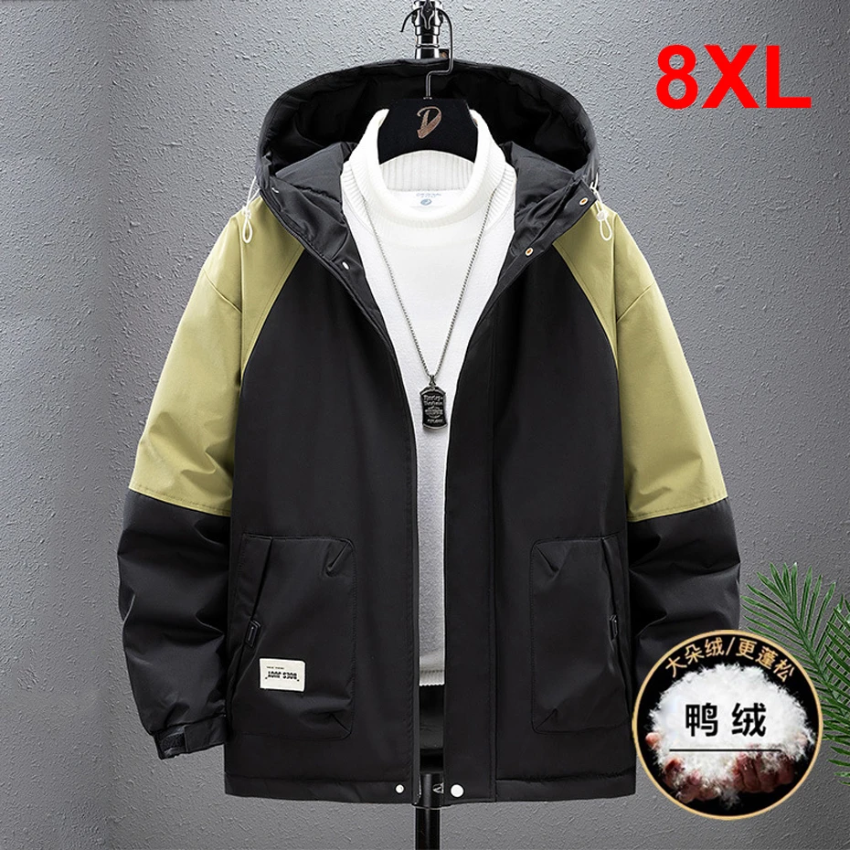 Autumn and Winter Mid-length Plus Size Cotton Down Jacket Outdoor Casual Warm Men's Clothing