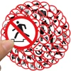 62pcs Funny Warning Stickers Danger Banning Sign Viny DIY Decal Car Scooter Motorcycle Suitcase Violation Sticker Classic Toy 5