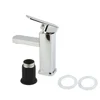 Sitting And Standing Mono Basin Tap Faucet Bathroom Bath Copper With Chrome Plating Electroplating Mixer Square 1