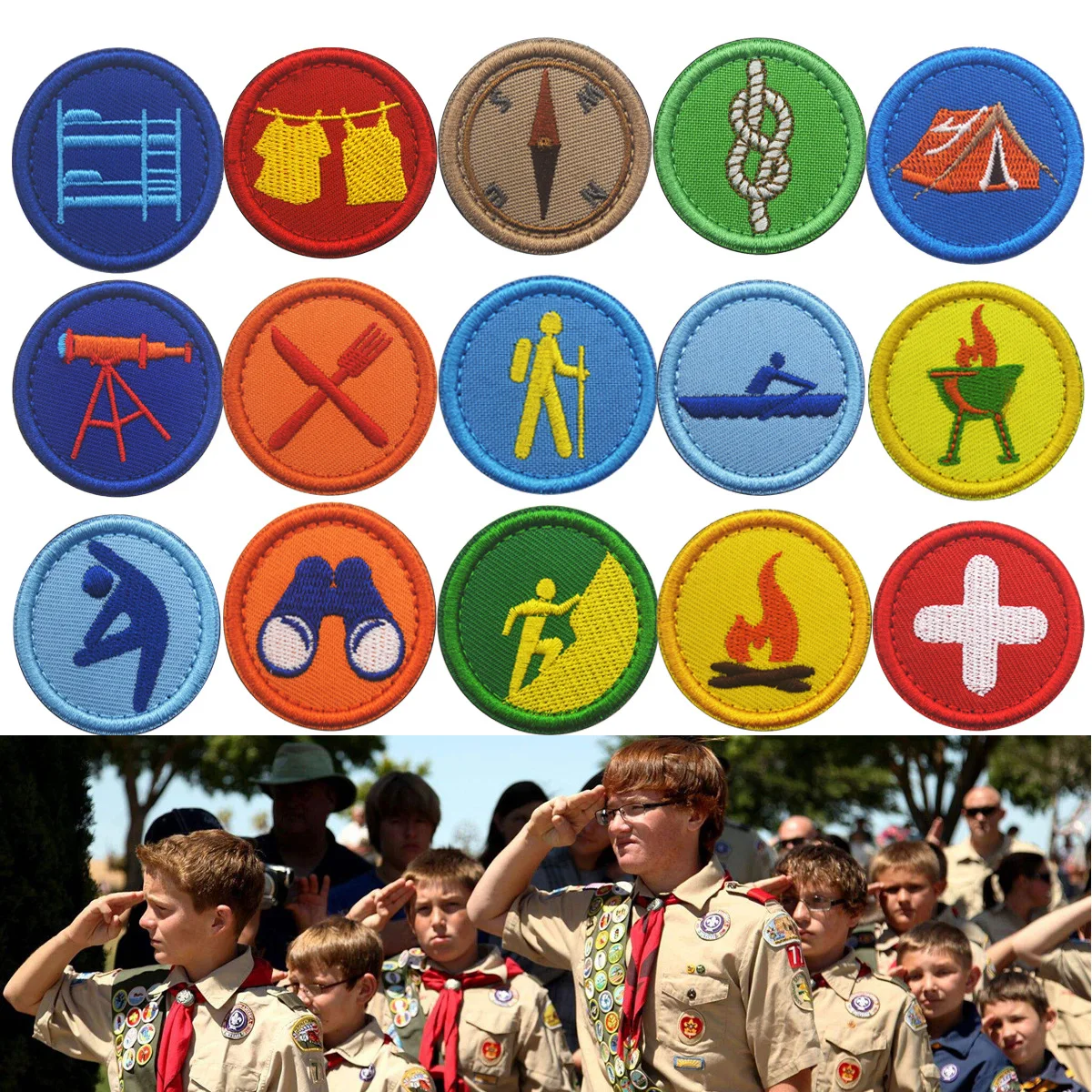 ボーイスカウト 制服 ベージュ 各種パッチ付き ユニフォーム | SCOUT SHOP JAPAN