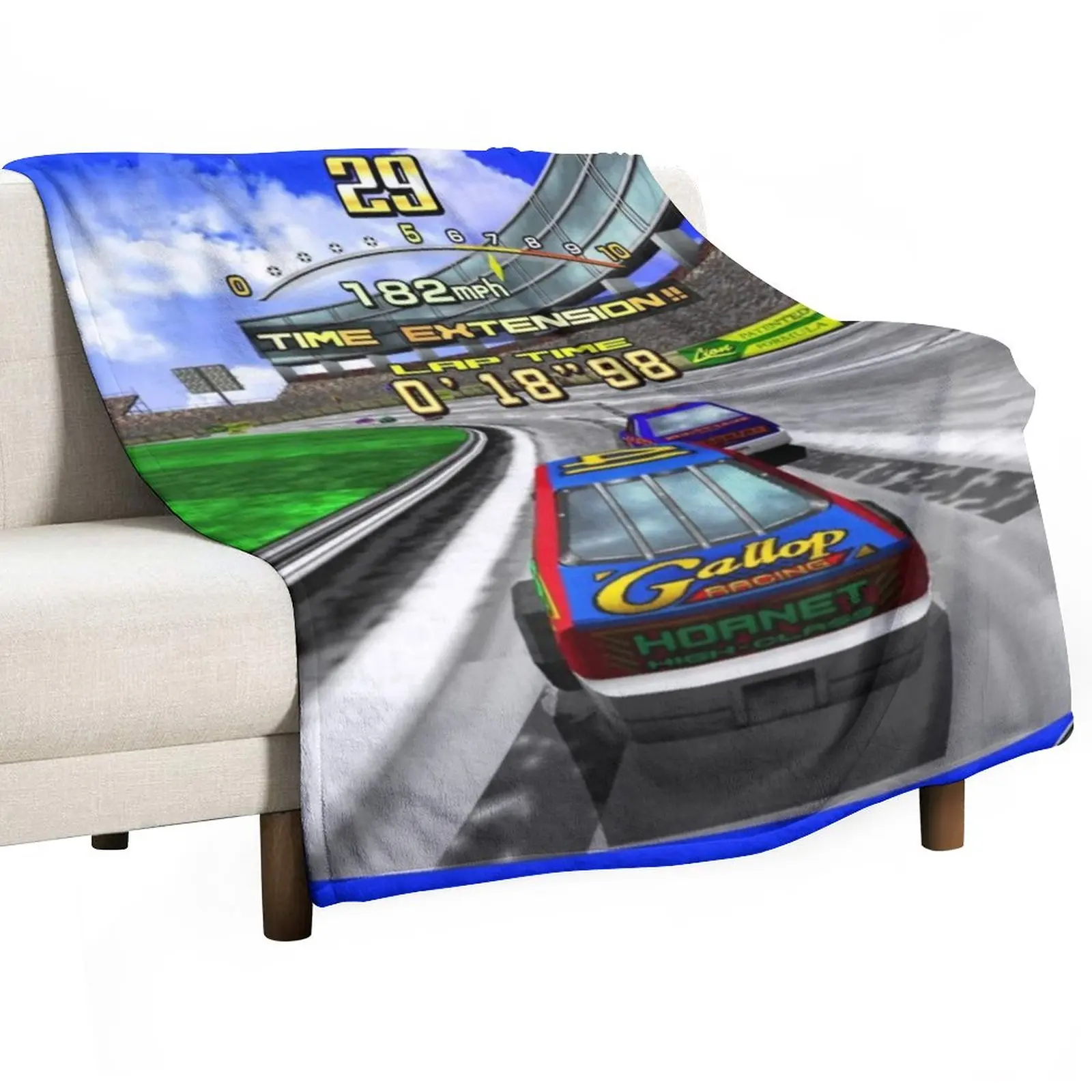 

Daytona USA Let's Go Away Throw Blanket Summer Blanket Picnic Blanket