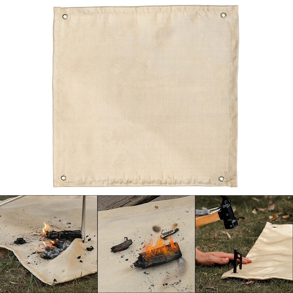 

Огнеупорный коврик для барбекю, огнеупорный коврик 60 × 80 см, настил для кемпинга, огнеупорное одеяло, огнеупорная ткань, коврик для гриля из стекловолокна