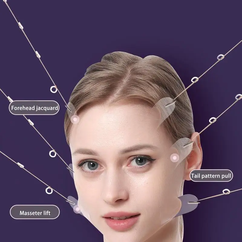 보이지 않는 얼굴 리프트 테이프, 초박형 방수 목 리프팅 도구 이중턱 주름 처짐 피부 접착 테이프