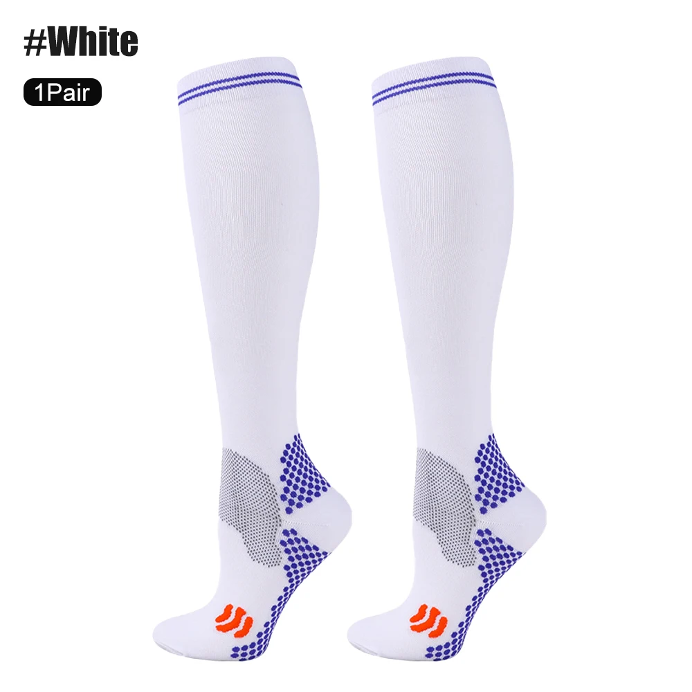 3 Pairs Sport Compression Socks Men & Women, 20-30 MmHg Graduated Knee High Stocking For Running Marathon Basketball Varicose Veins Nursing L Xl - View #3