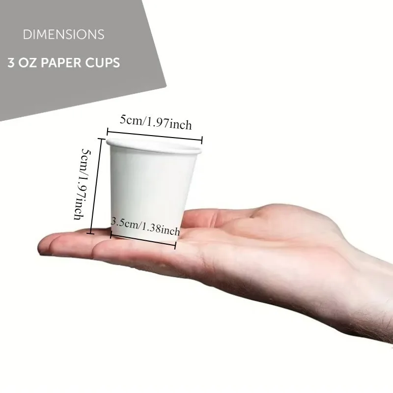 Disposable Small Paper Cups Coffee Drinks Candies Supermarket Tasting Office Restaurant Picnic Hotel Mini Mouthwash Cup 50PCS