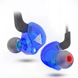 Écouteurs intra auriculaires de sport bleu, oreillettes à trou rond de 3.5mm, avec Microphone, basses supplémentaires, casque de téléphone portable, son magique 
