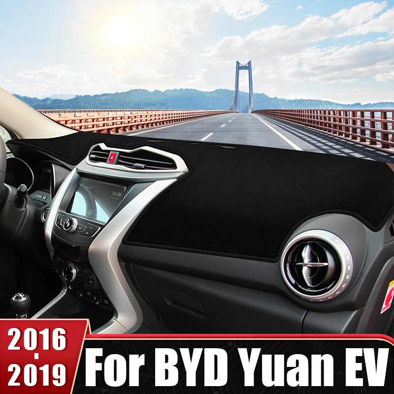 

For BYD Yuan EV DM 2016 2017 2018 2019 Car Dashboard Cover Avoid Light Mats Instrument Panel Carpets Non-Slip Pad Accessories