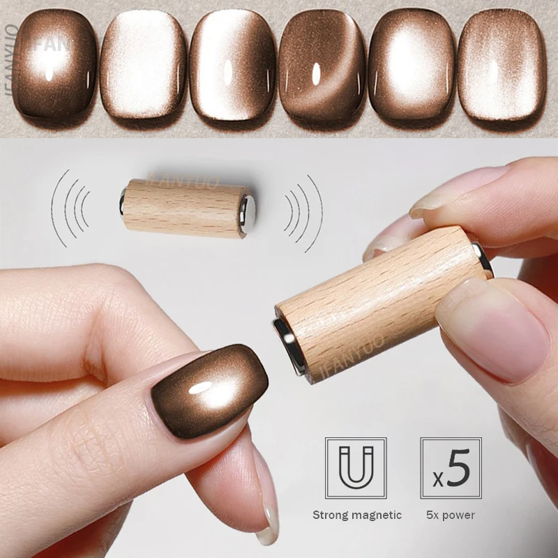 Magnetic Nail Pen 3.4x1.5cm Super Strong Magnet Stick Cylindrical Nail Art Cat Eye Gel Magnetic Pen for Gel Polish Cat Eye Nails Painting Manicure magnetic nail art tools cat eye nail tool magnetic nail tools