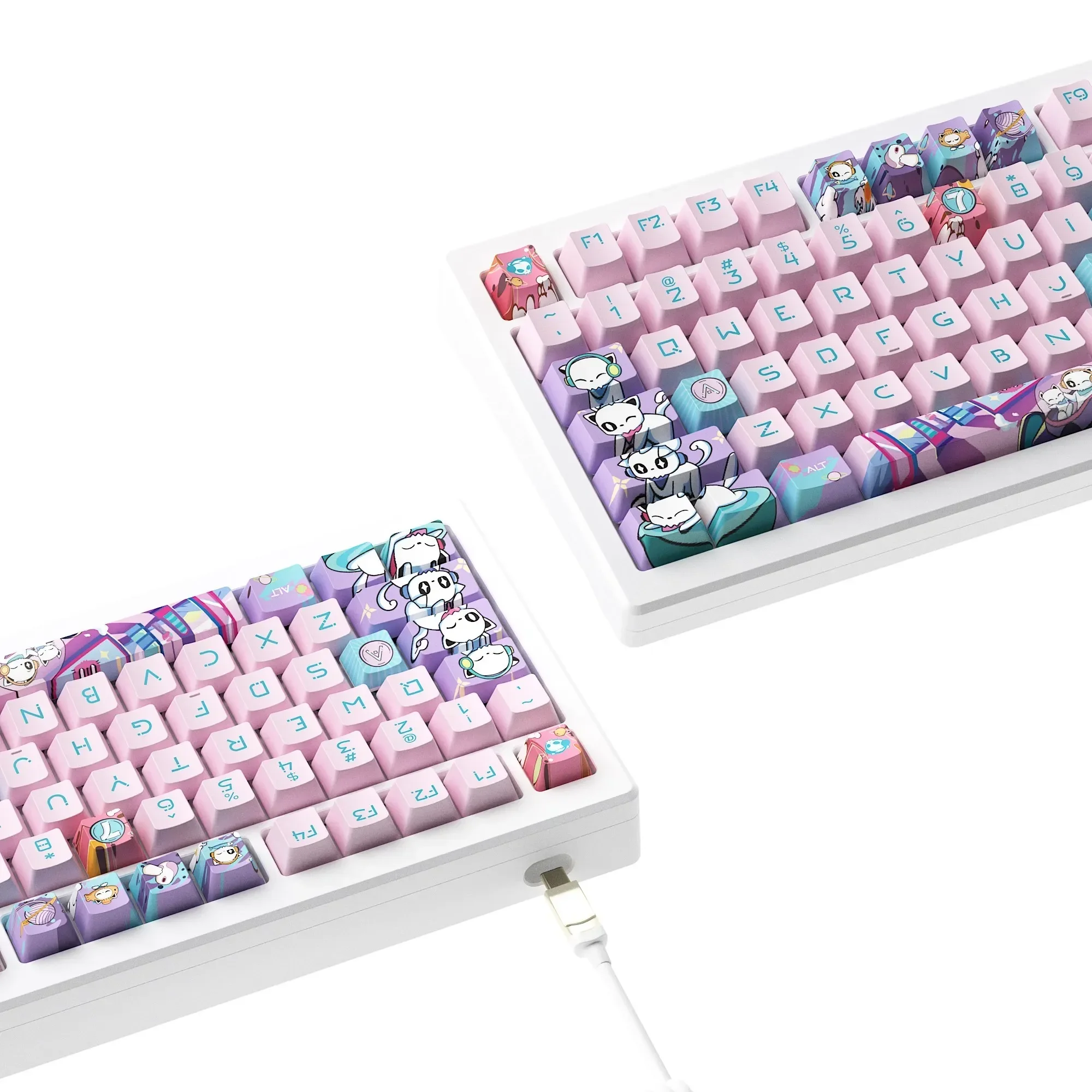 AKKO   ӿ Ű, 7 ֳ  Ű, RGB ֽ Ŷ Ʈ, ׳ƽ ġ , Mod007 PC