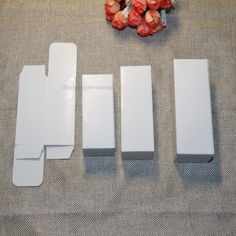 긴 Hight14-33cm 흰색 카드 사각형 직사각형 접이식 상자, Elec 제품, DIY 종이 포장 상자, 6x6, 7x7, 8, 9, 10, 25 개/로트