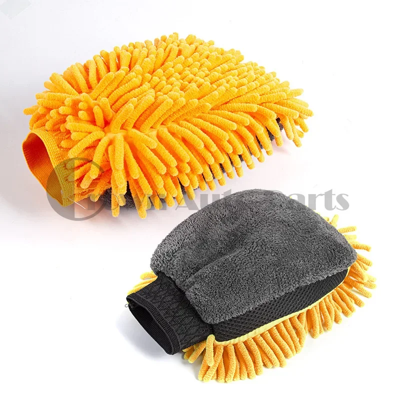 1/3/5pcsCar Wash Glove Coral Mitt Soft Anti-scratch for Car Wash Multifunction Thick Cleaning Glove Car Wax Detailing Brush