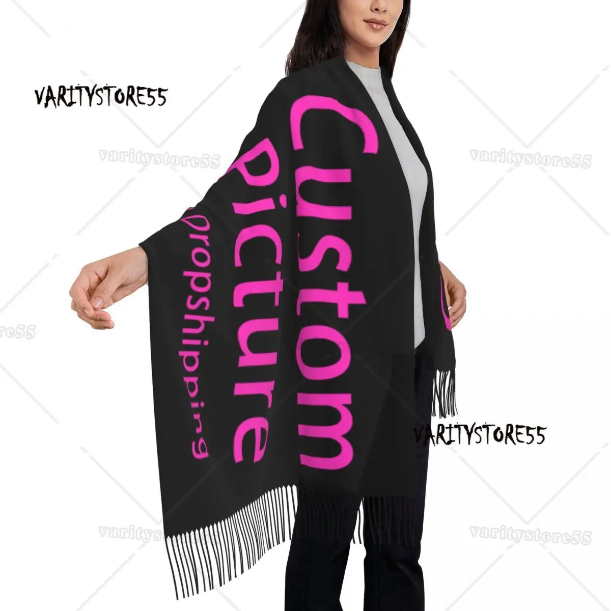 Personalized Print Personalized Photo Scarf Men Women Winter Fall Warm Scarves DIY Print Shawl Wrap