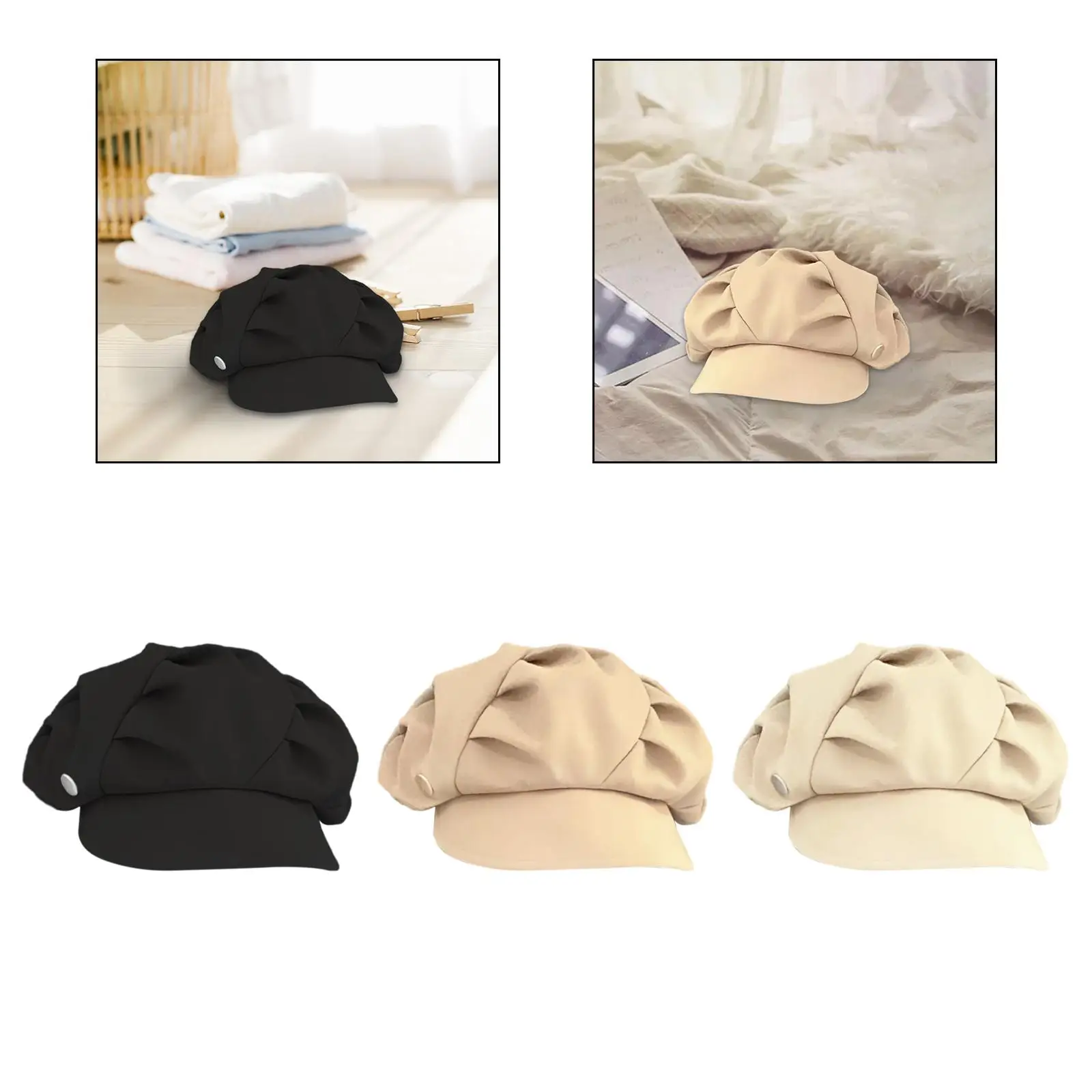 Womens Beret Hat Visor Casual Solid Color Adjustable Golf Hat Painter Hat Stylish Pleated Octagonal Hat Newsboy Cap for Trip