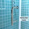 36-37.5 in.W x 72 in.H Bifold Frameless Glass Shower Door,1/4 in. Fold Clear Glass Shower Panel Pivot Swing Shower Doors,Brushed 5