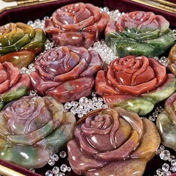 Ocean Jasper Rose Crystal Carving 1