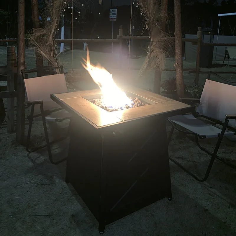 New Fire Pit Corten Steel Glass Outdoor Fire Pit Firepit Table Gas Corten Steel Outdoor