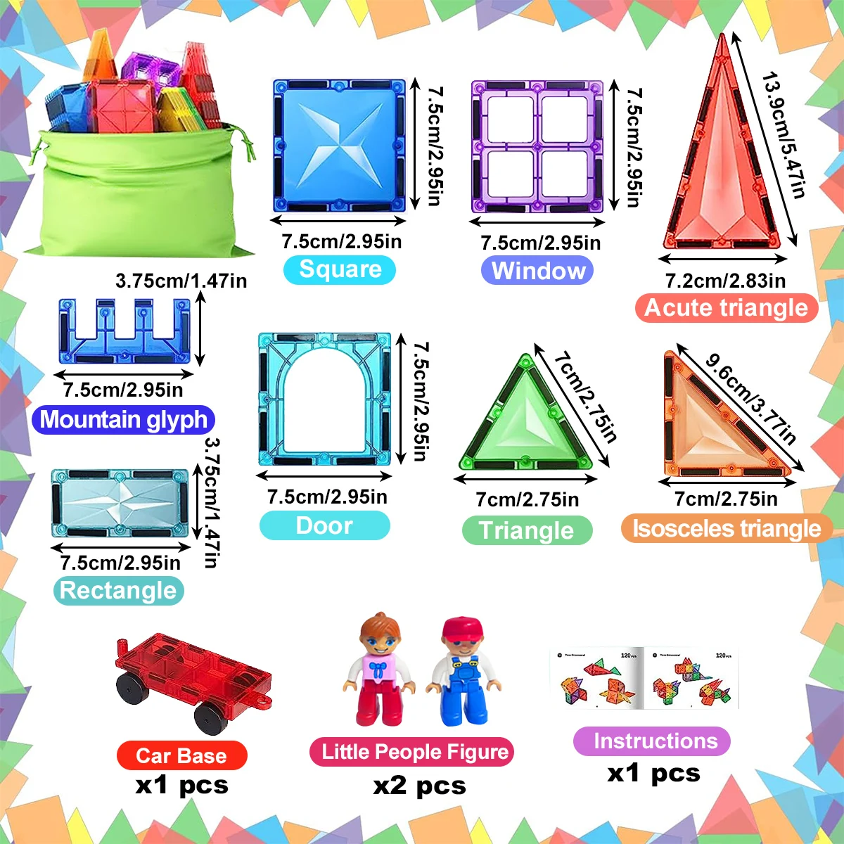 Bloques de Montessori para ni&ntilde;os construcci&oacute;n magn&eacute;ticos，3D Modelo DIY de construcci&oacute;n dise&ntilde;ador，ni&ntilde;o y ni&ntilde;a, regalo